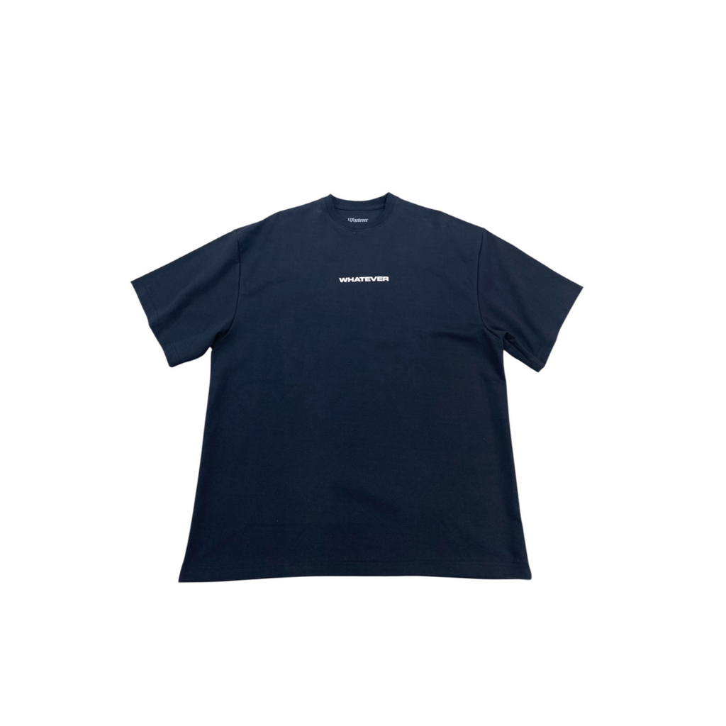 WHATEVER WASHED TAG TEE BLACK