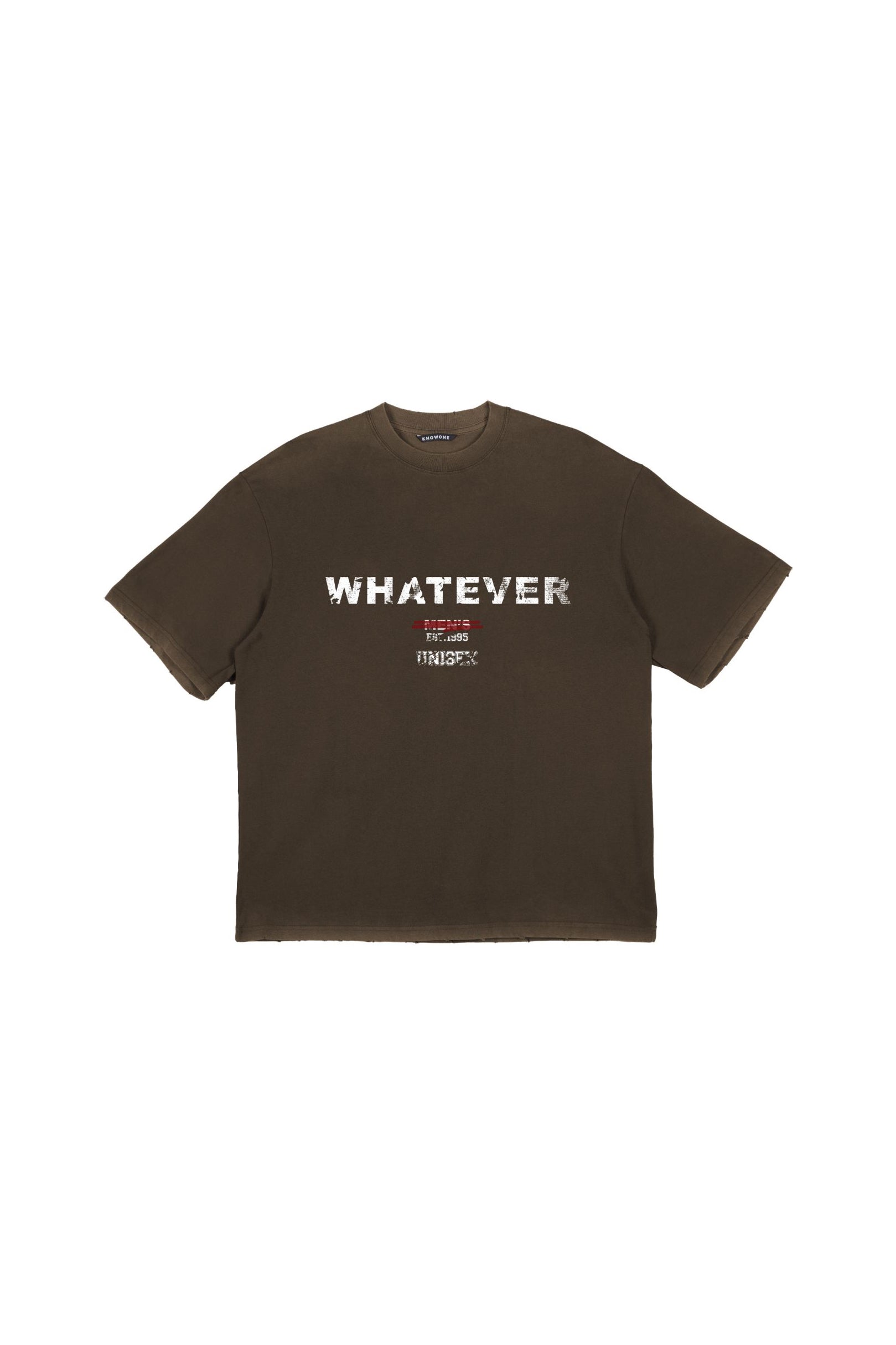 WHATEVER GLITCH BROWN TEE