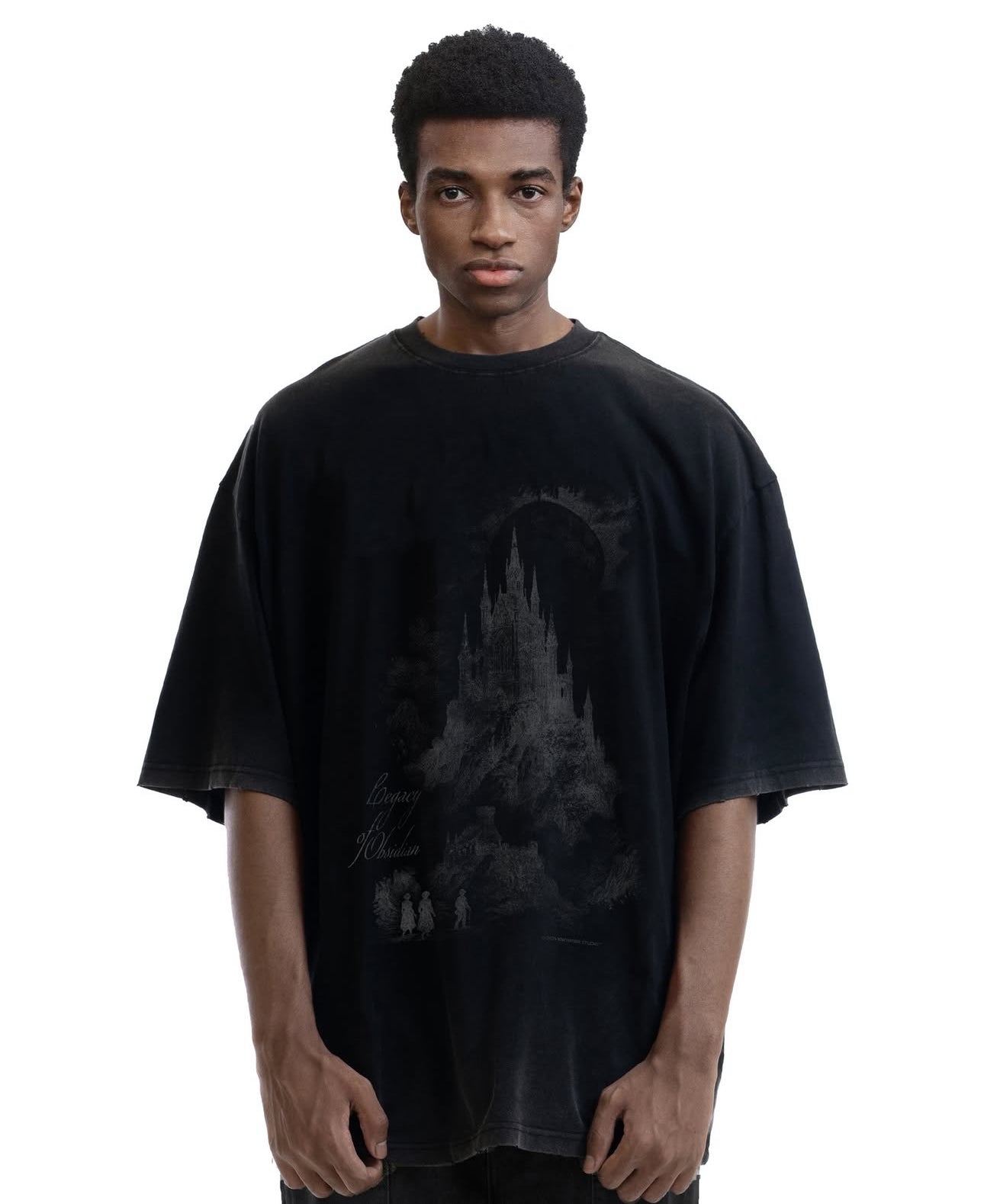 KNOWONE MEDIVAL CASTLE TEE BLACK