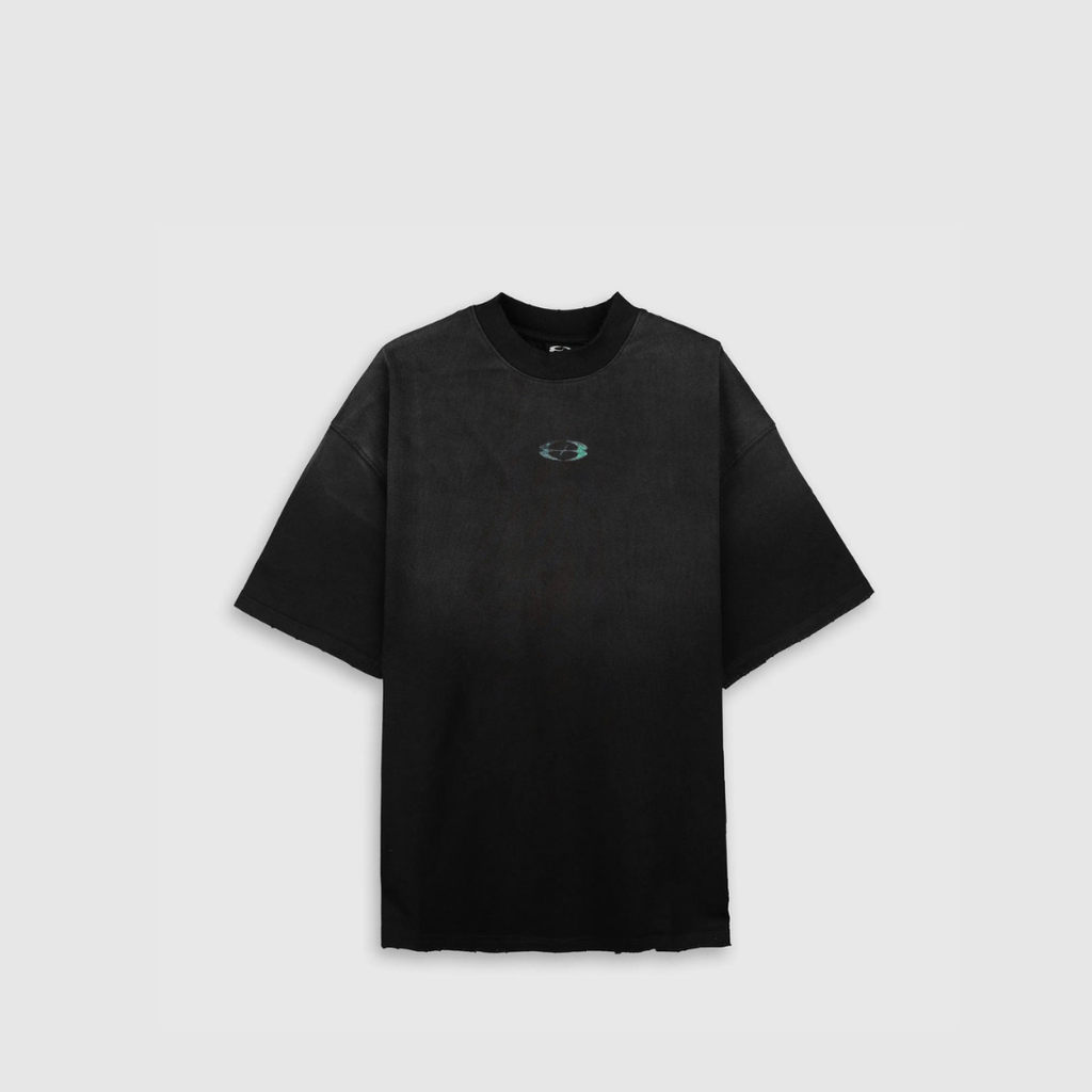 WHOCARES DISTRESSED STATUE TEE  BLACK