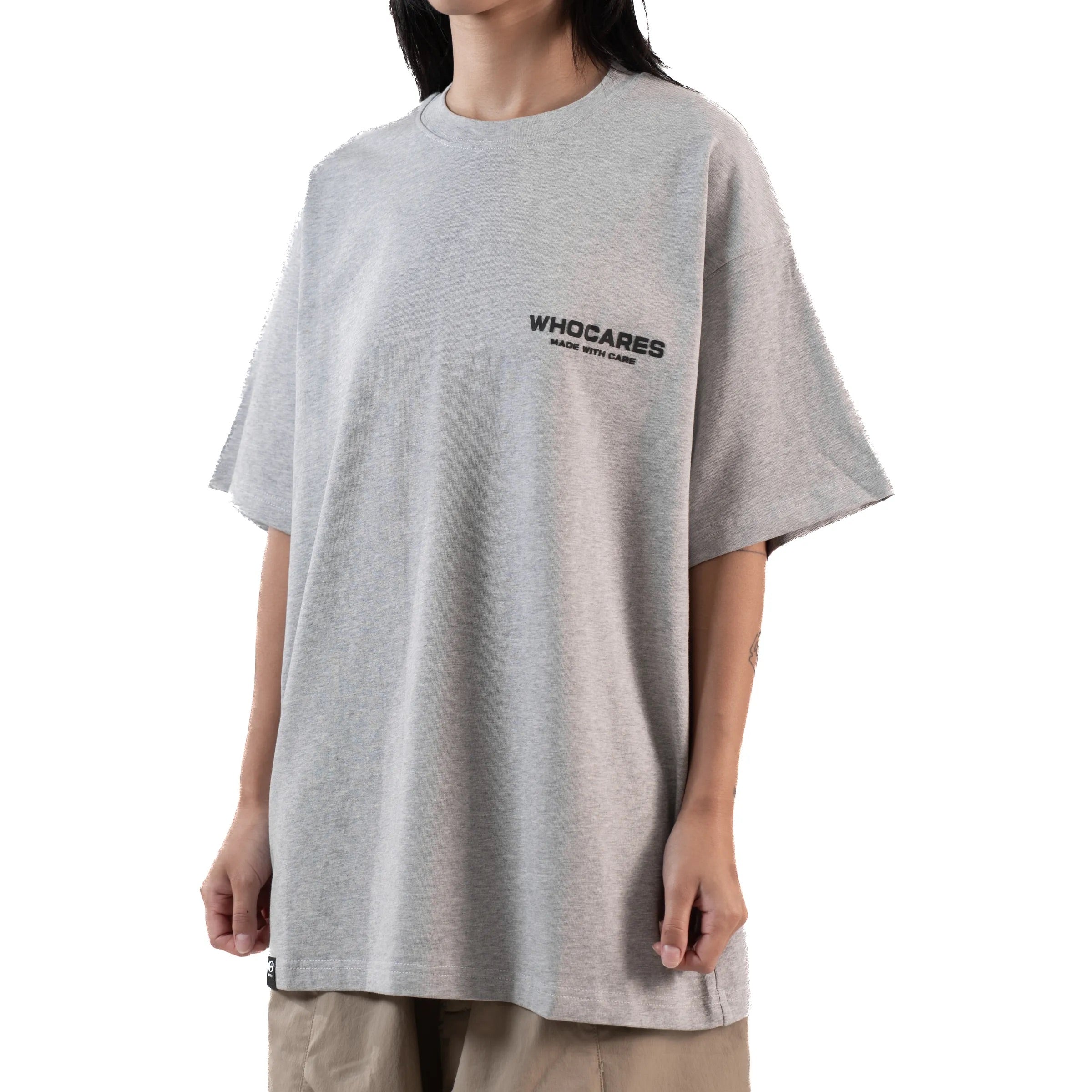 WHOCARES LOGO TEE GREY