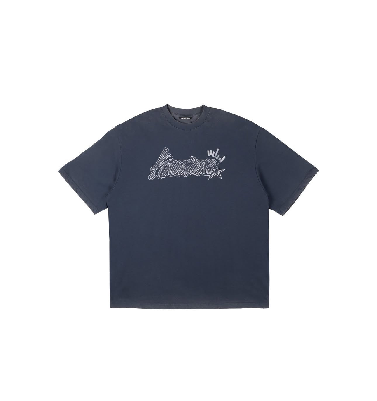 KNOWONE GRAFFITI TEE DENIM BLUE