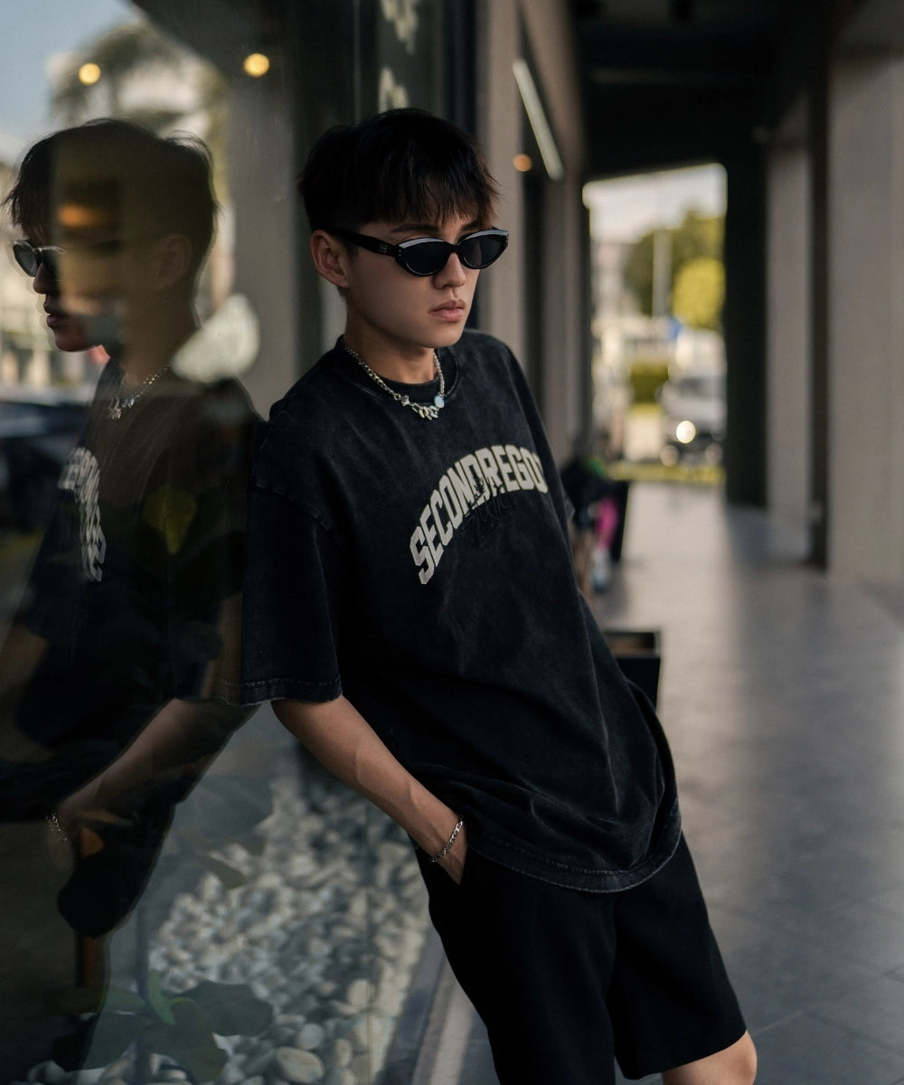 2ND WASHED RIFT TEE BLACK