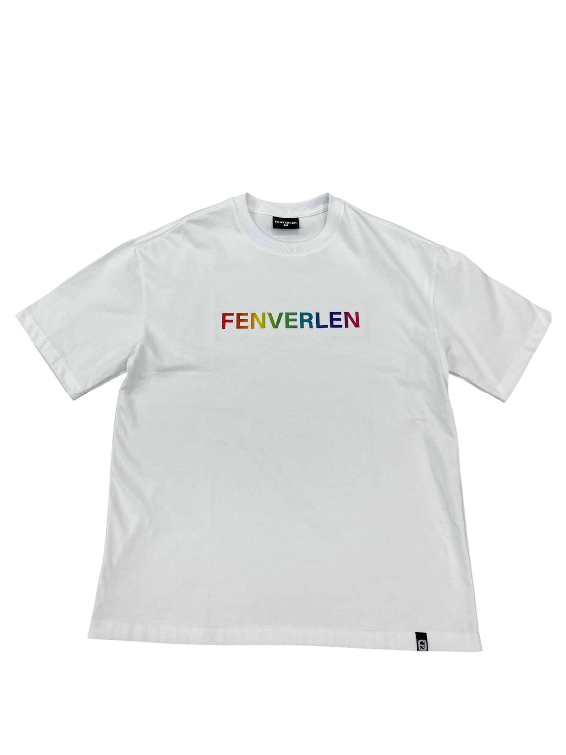 FENVERLAN RAINBOW EMBROIDERY TEE WHITE