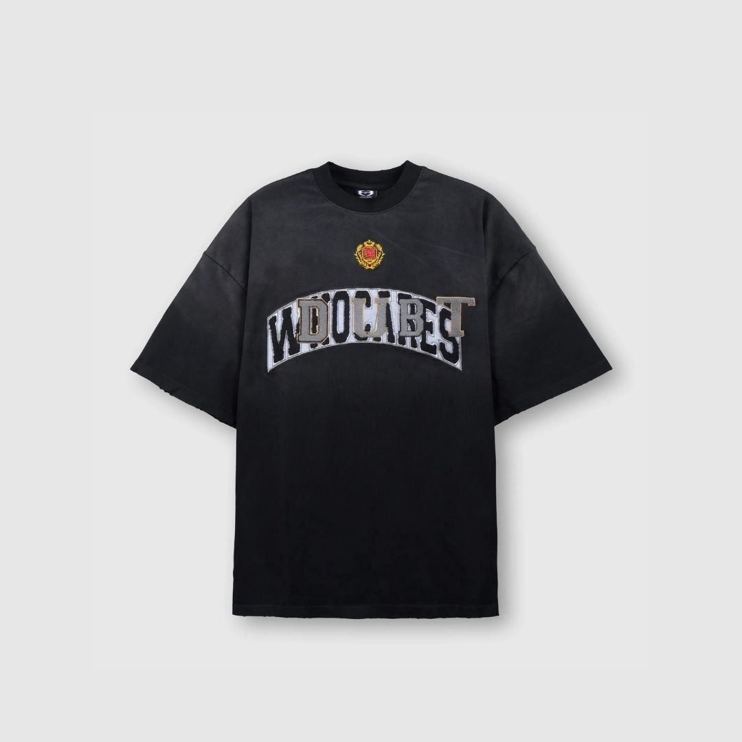 WHOCARES DOUBT PATCH TEE BLACK