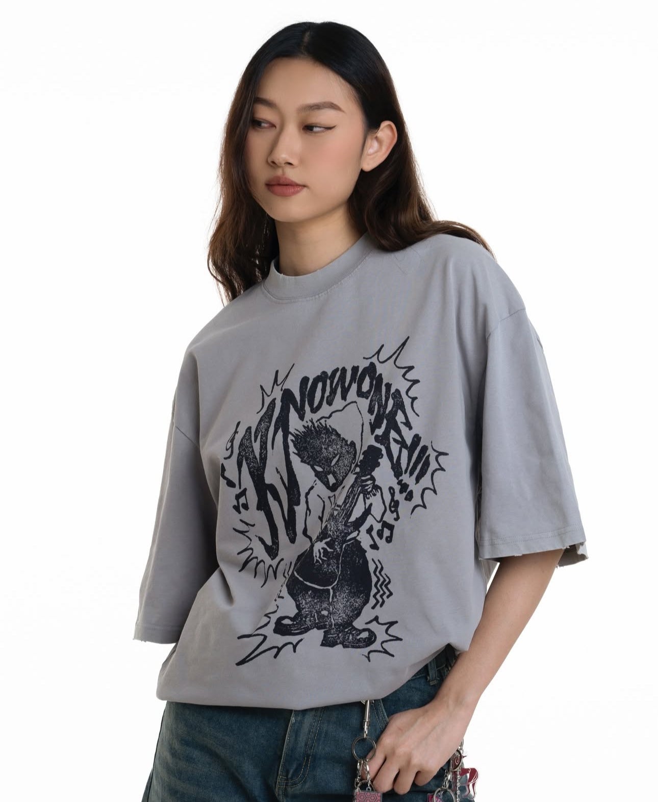 KNOWONE BAND ROCK TEE GREY