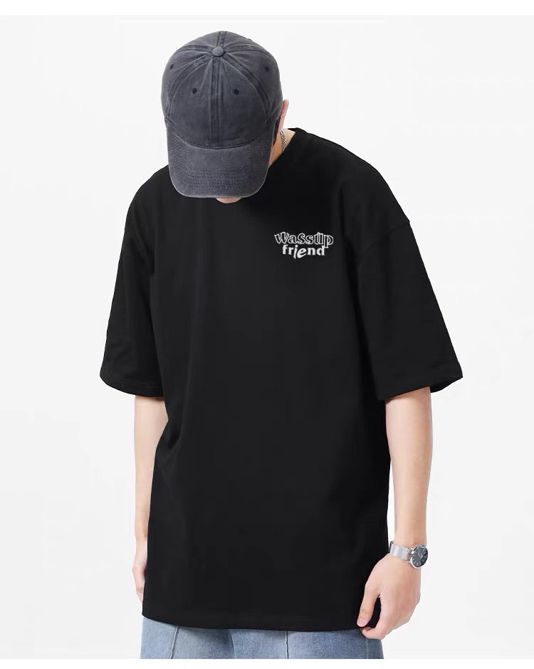 WASSUP FRIEND TEE BLACK
