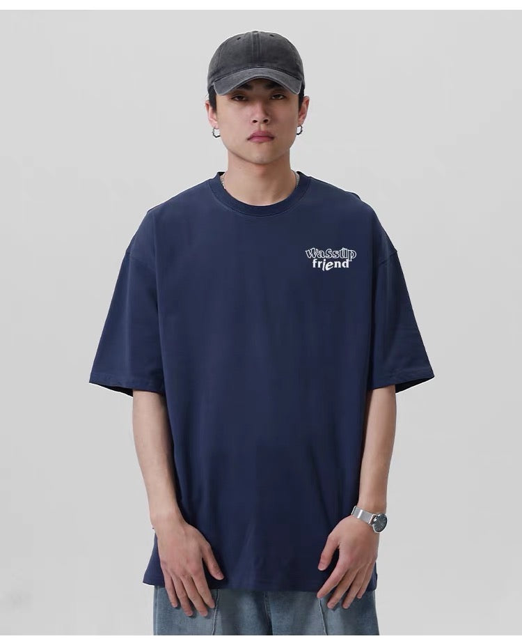 WASSUP FREN NAVY TEE