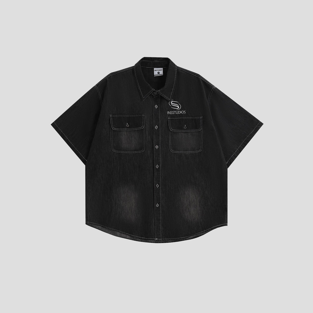 INS DENIM JACKET BLACK II TEE