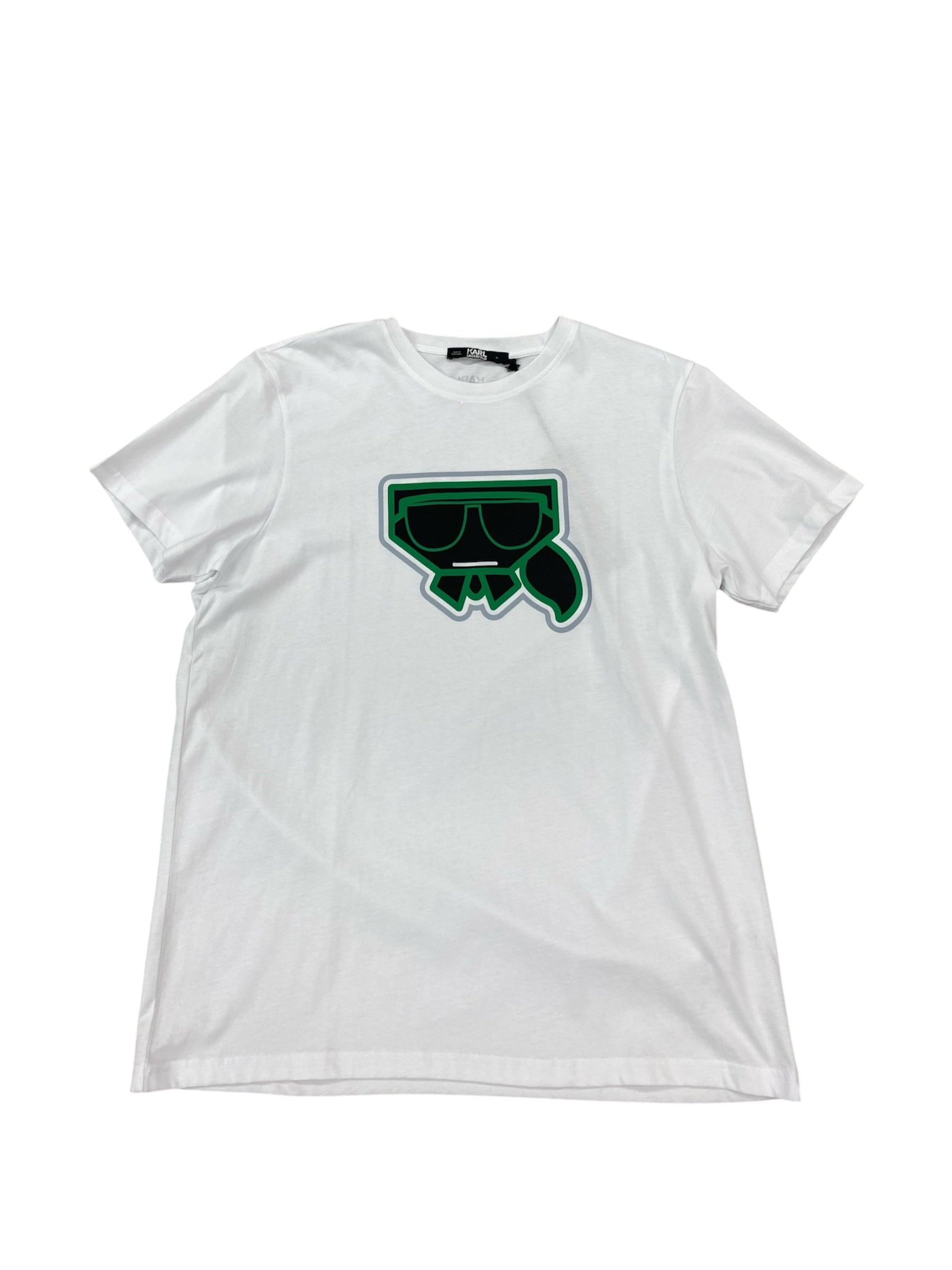 KARL SHADOW BIG PRINT TEE WHITE