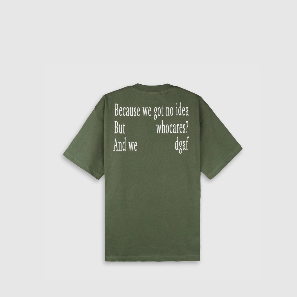 WHOCARES NO IDEA TEE GREEN