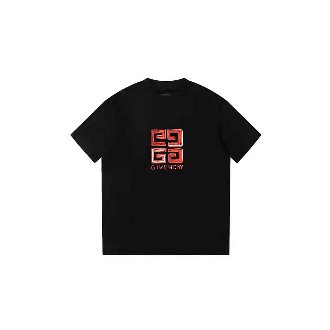 GIVENCHY LOGO BLACK RED TEE