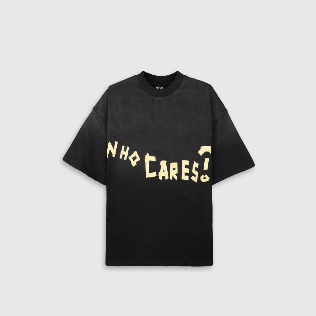 WHOCARES TAPE LOGO TEE V2 BLACK