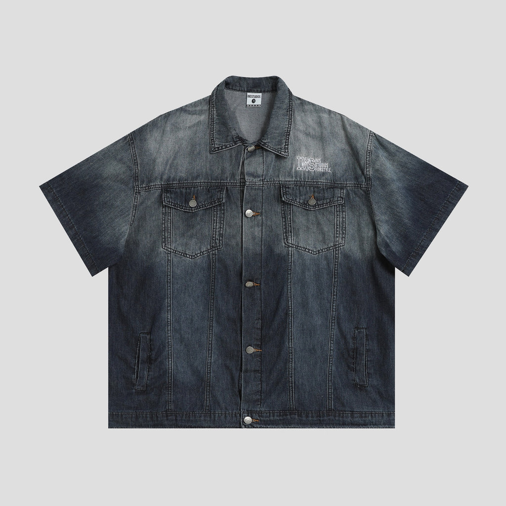INS DENIM JACKET BLUE  TEE