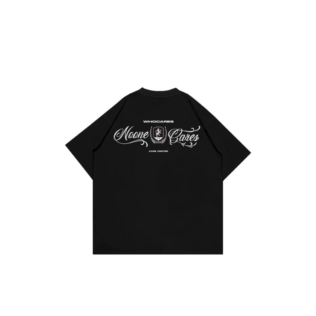 WHOCARE EMBLEM TEE BLACK