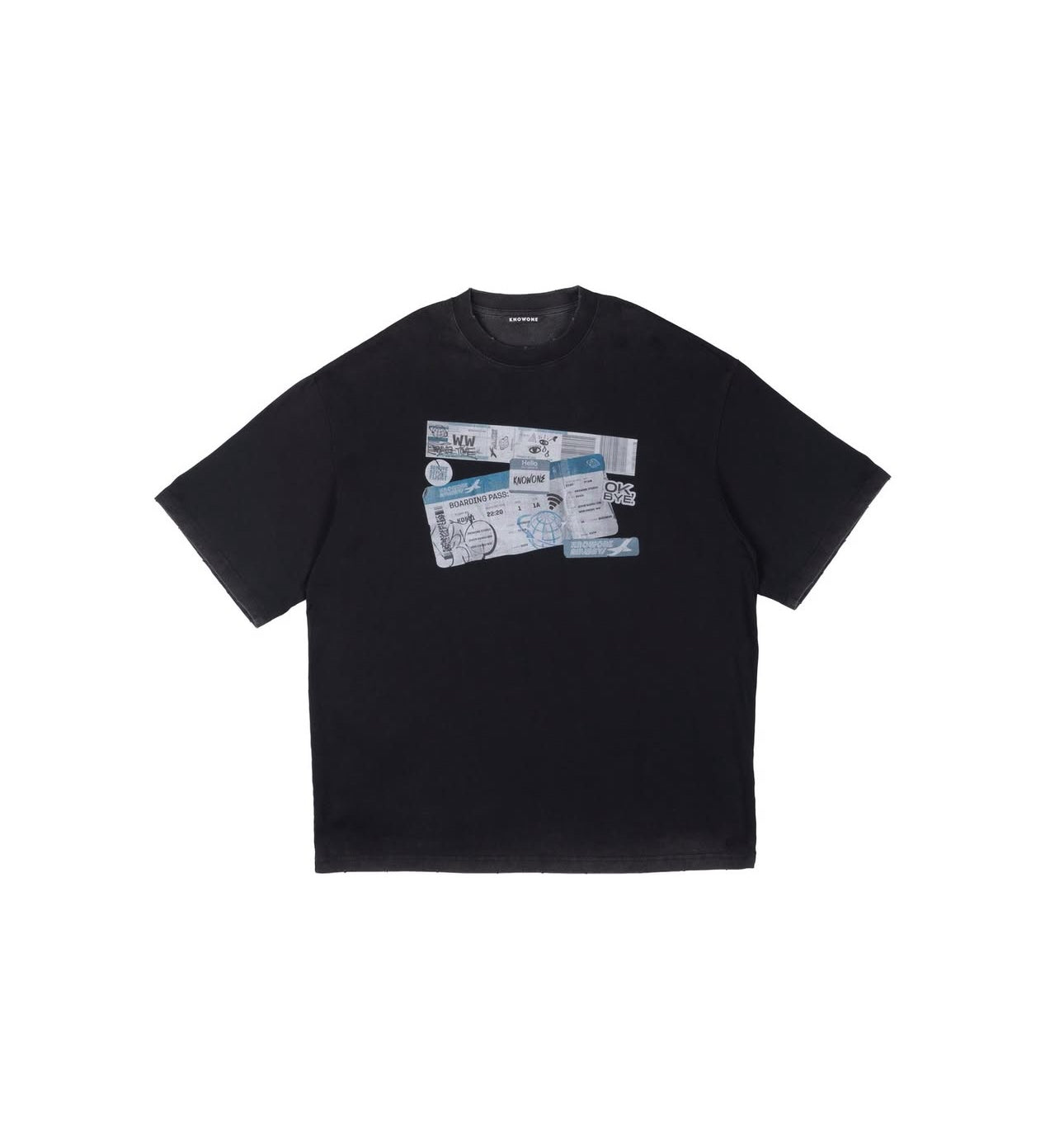KNOWONE ITINERARY TEE BLACK