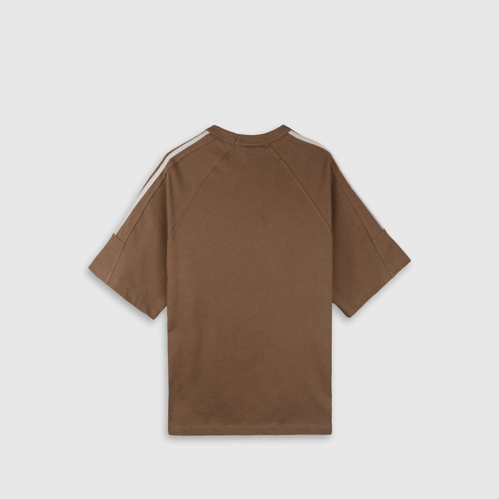 WHOCARES DISTORTED TEE BROWN