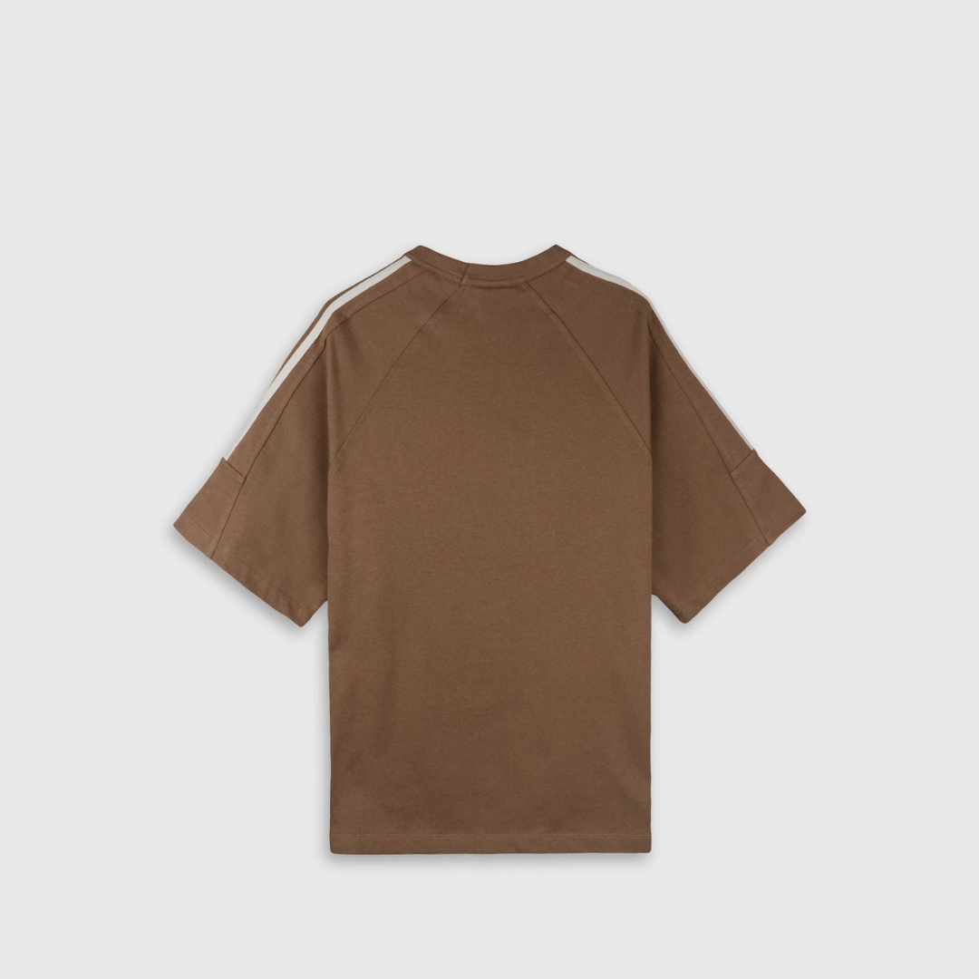 WHOCARES DISTORTED TEE BROWN