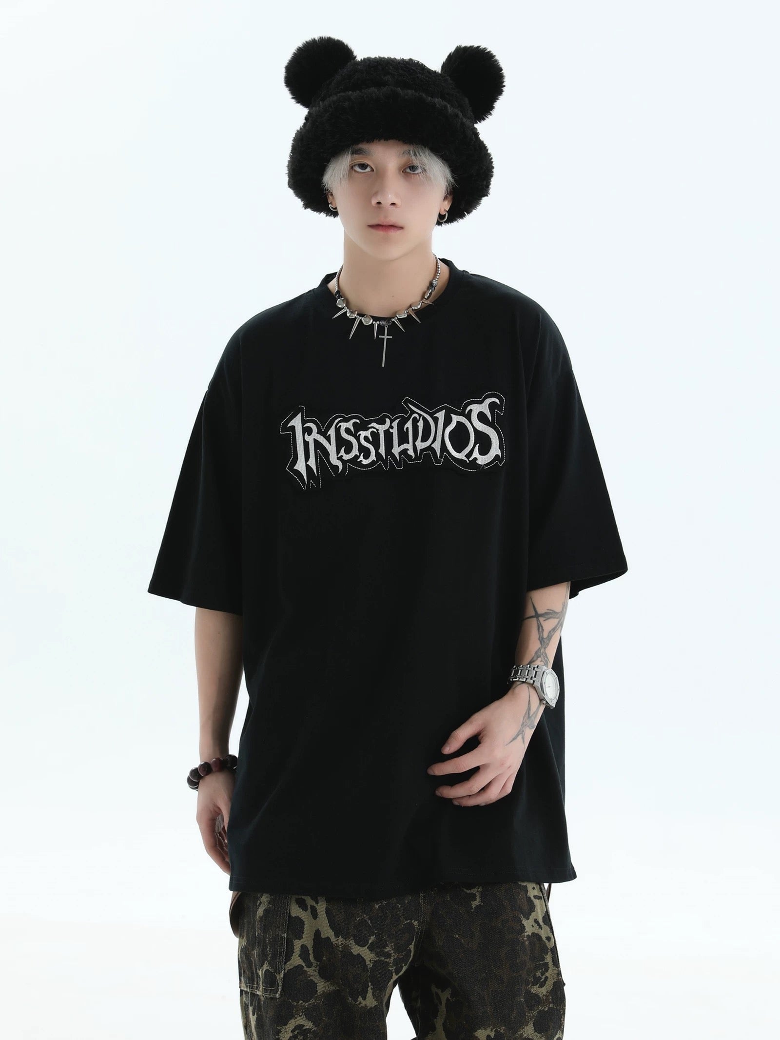 INS EMBRDB SLIVER TEE