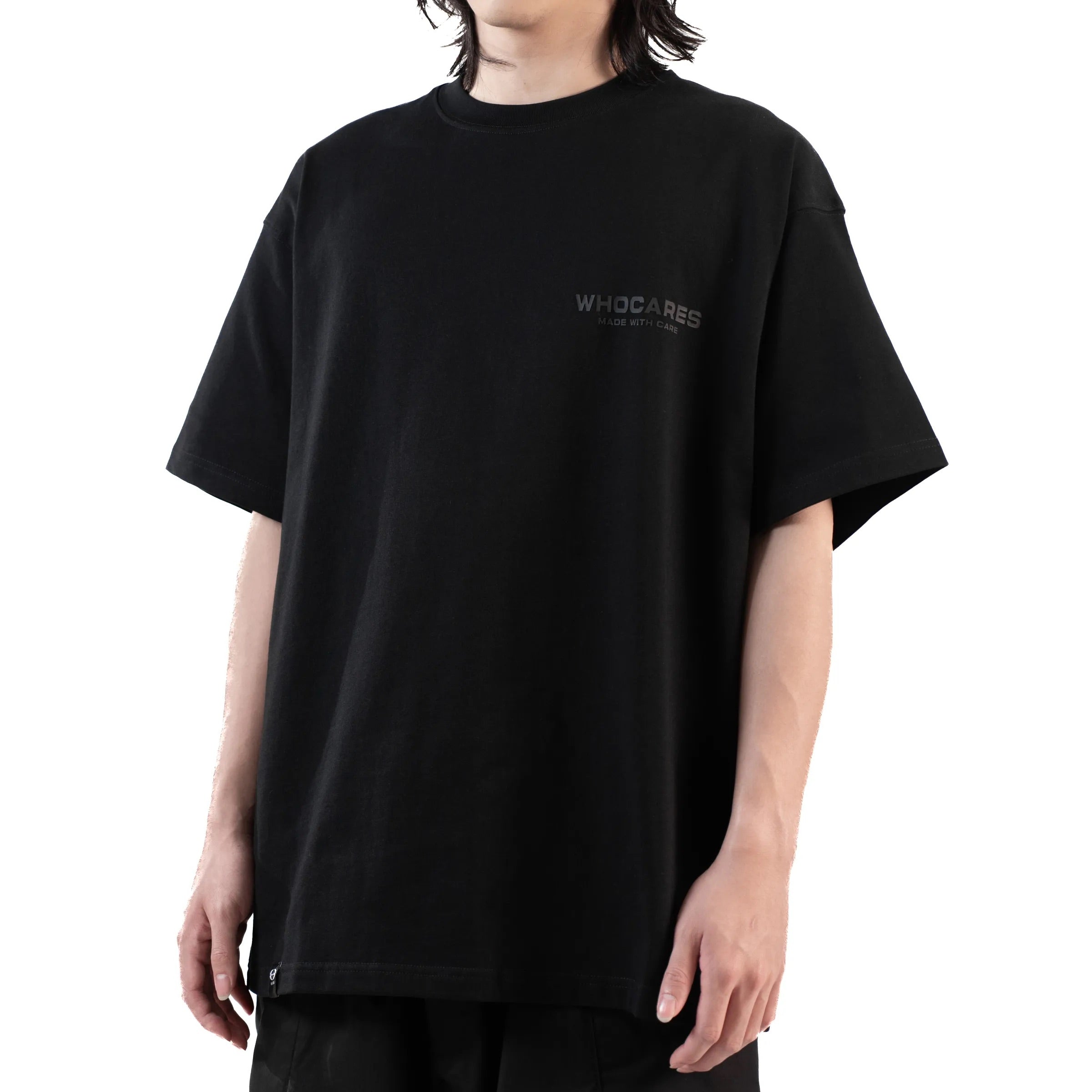WHOCARES LOGO TEE BLACK