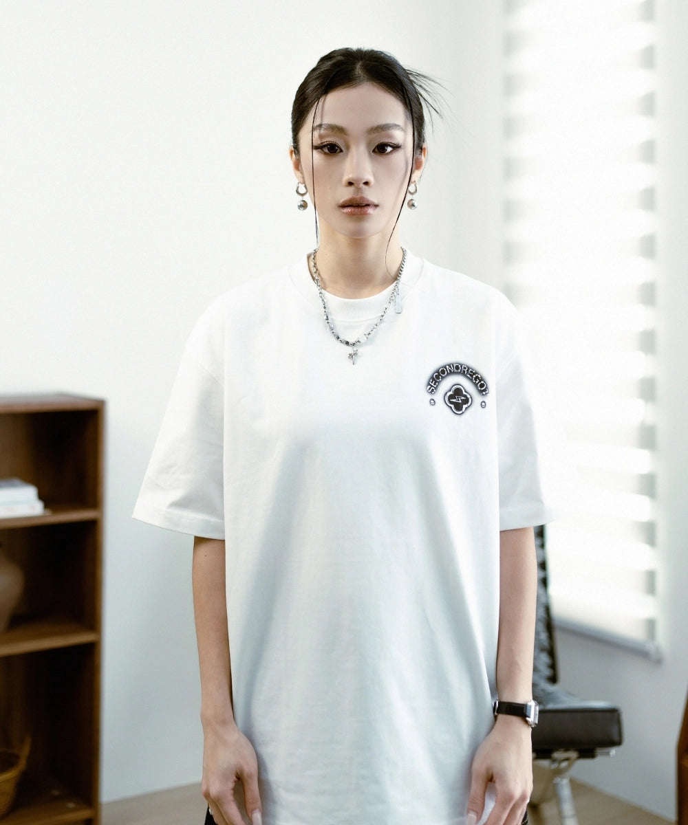 2ND LUMINOUS MARK TEE WHITE