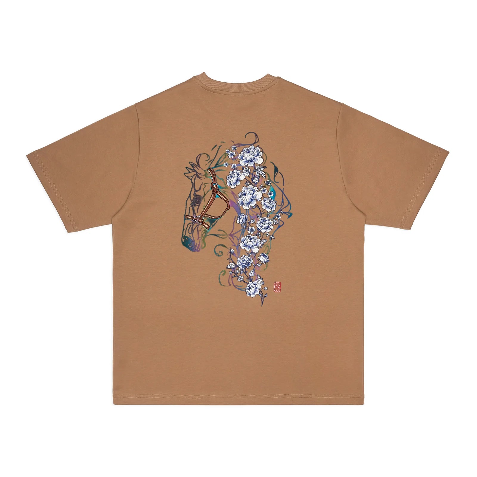 MONZTR FLORAL STALLION TEE BROWN