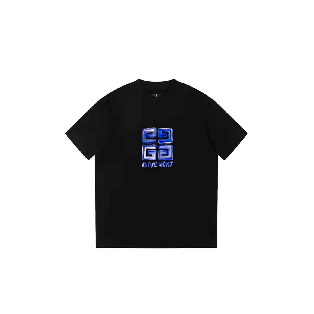 GIVENCHY LOGO BLACK BLUE TEE