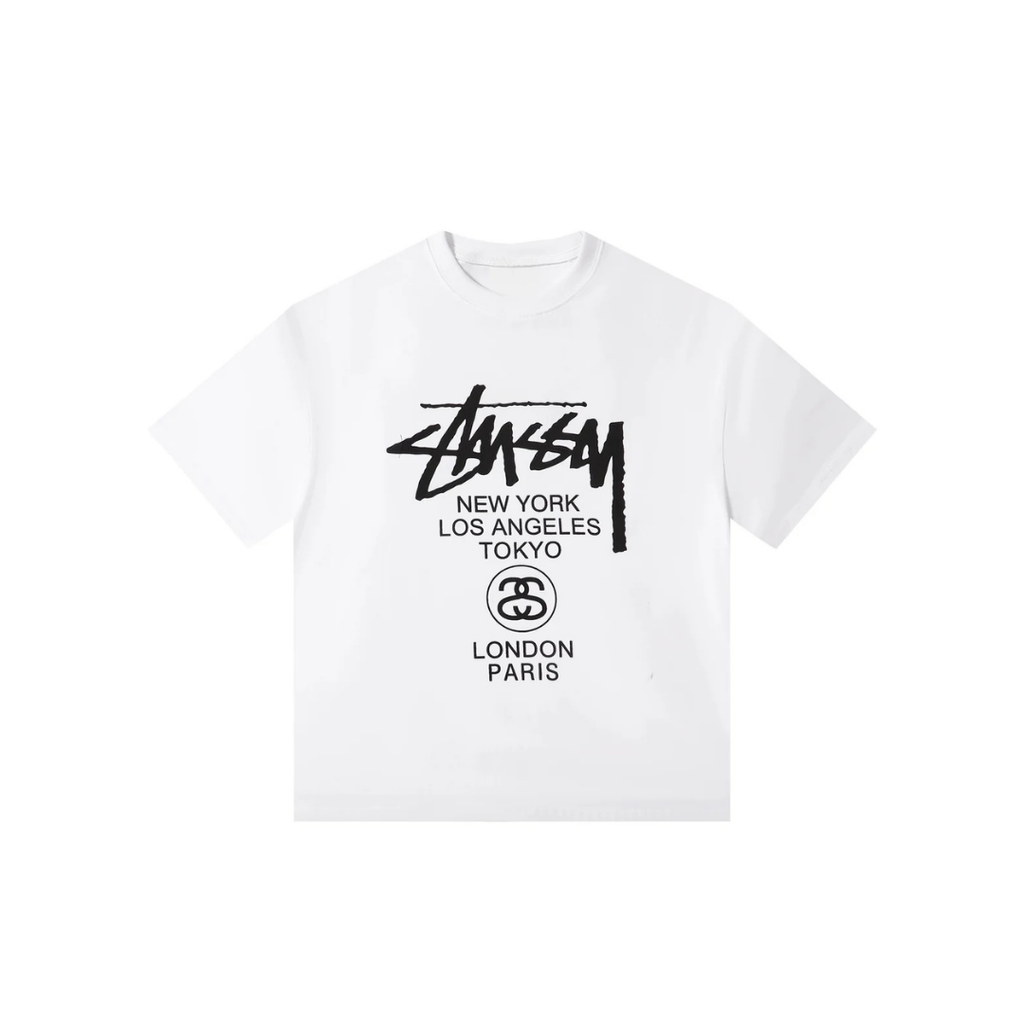 STUSSY SHAKES TEE WHITE