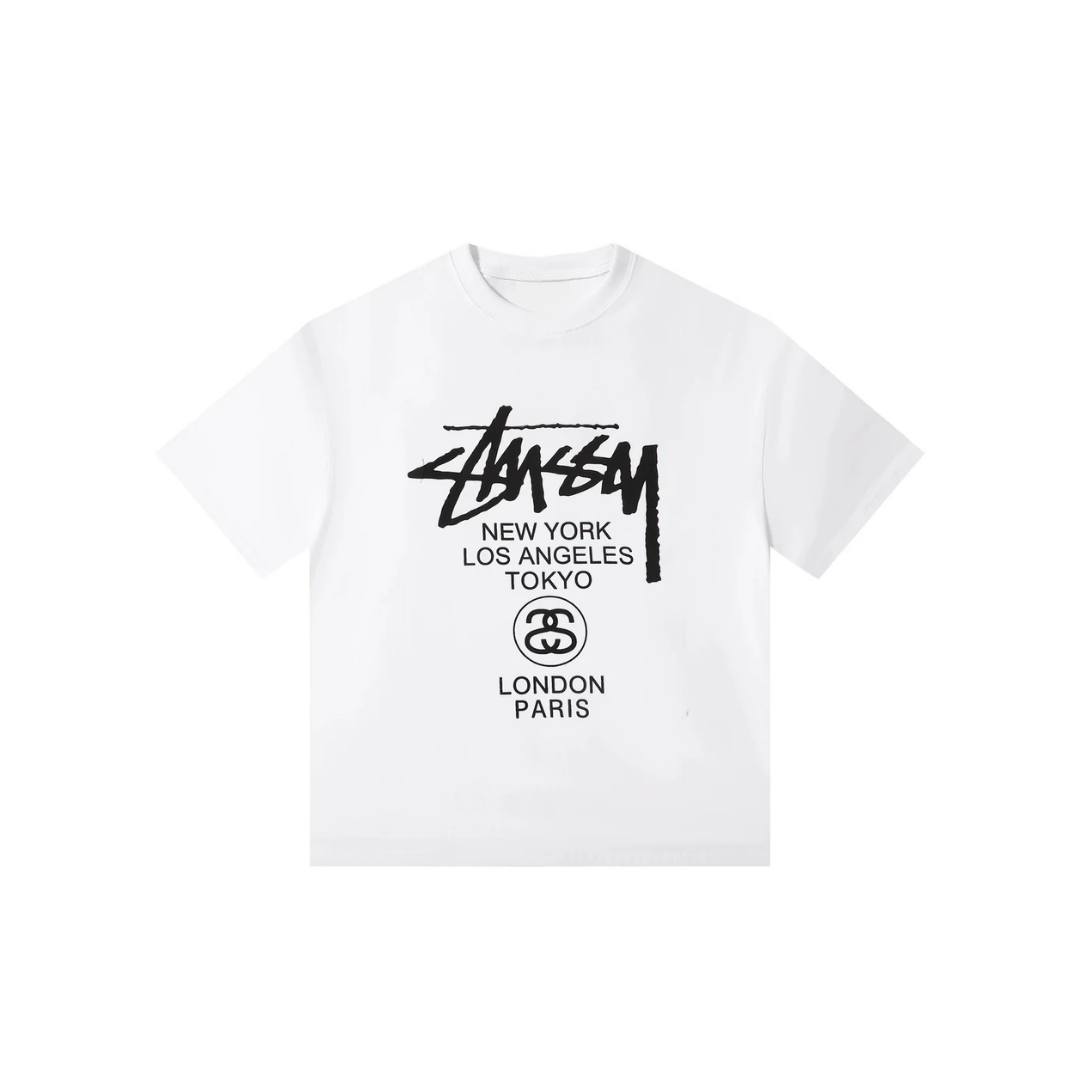 STUSSY SHAKES TEE WHITE
