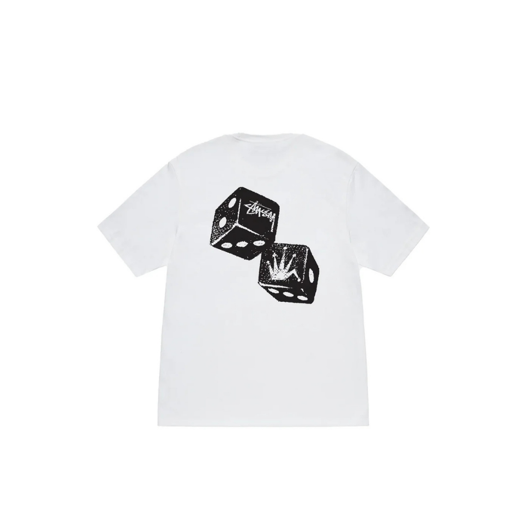 STUSSY SHAKES DICE TEE WHITE
