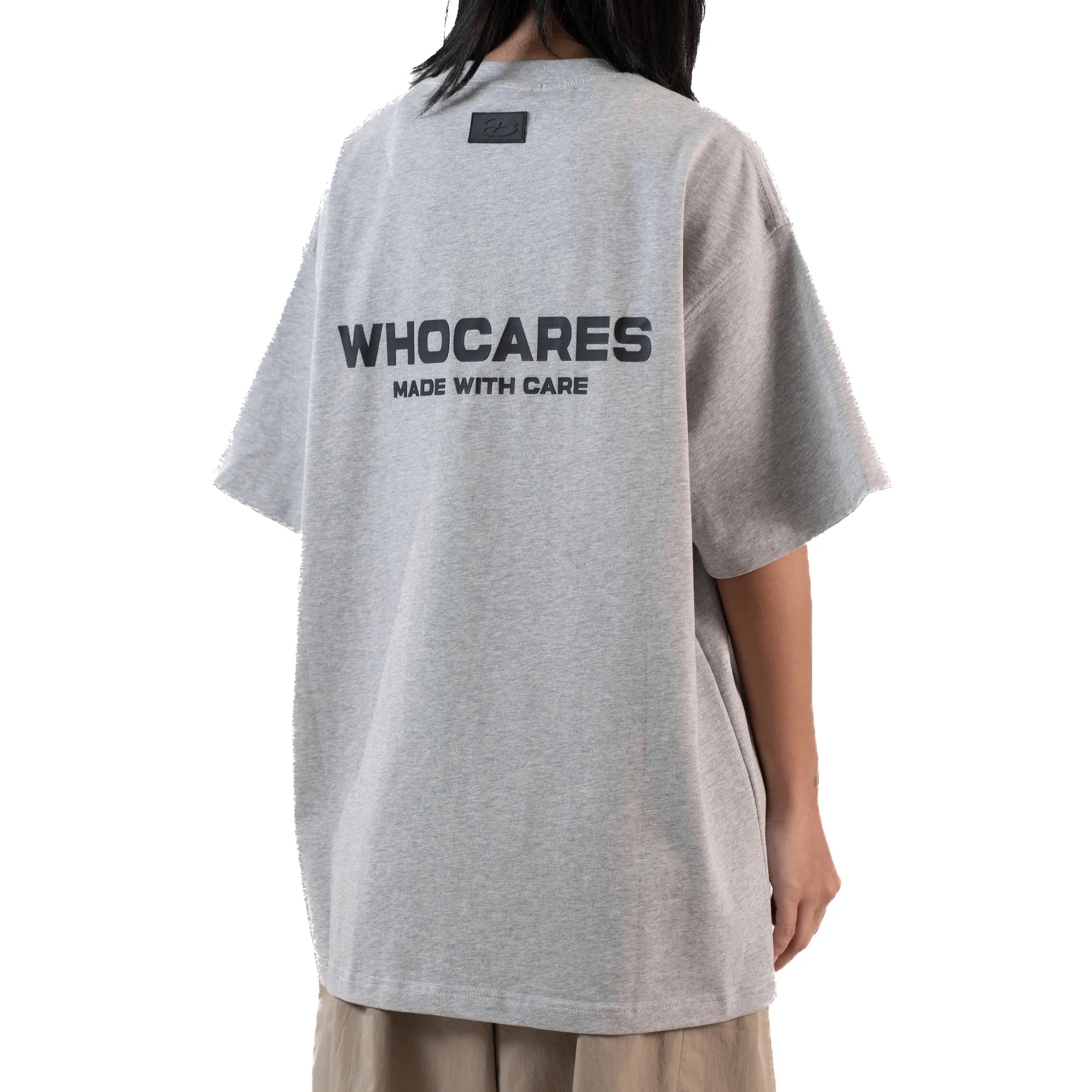 WHOCARES LOGO TEE GREY