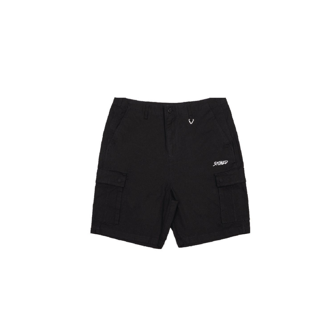 STONED CARGO SHORT BLACK