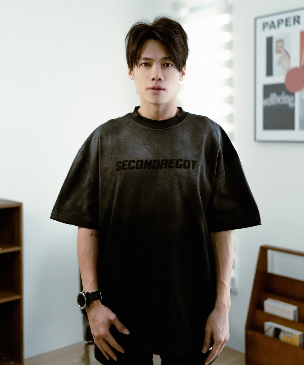 2ND MIST SPRAY TEE BLACK