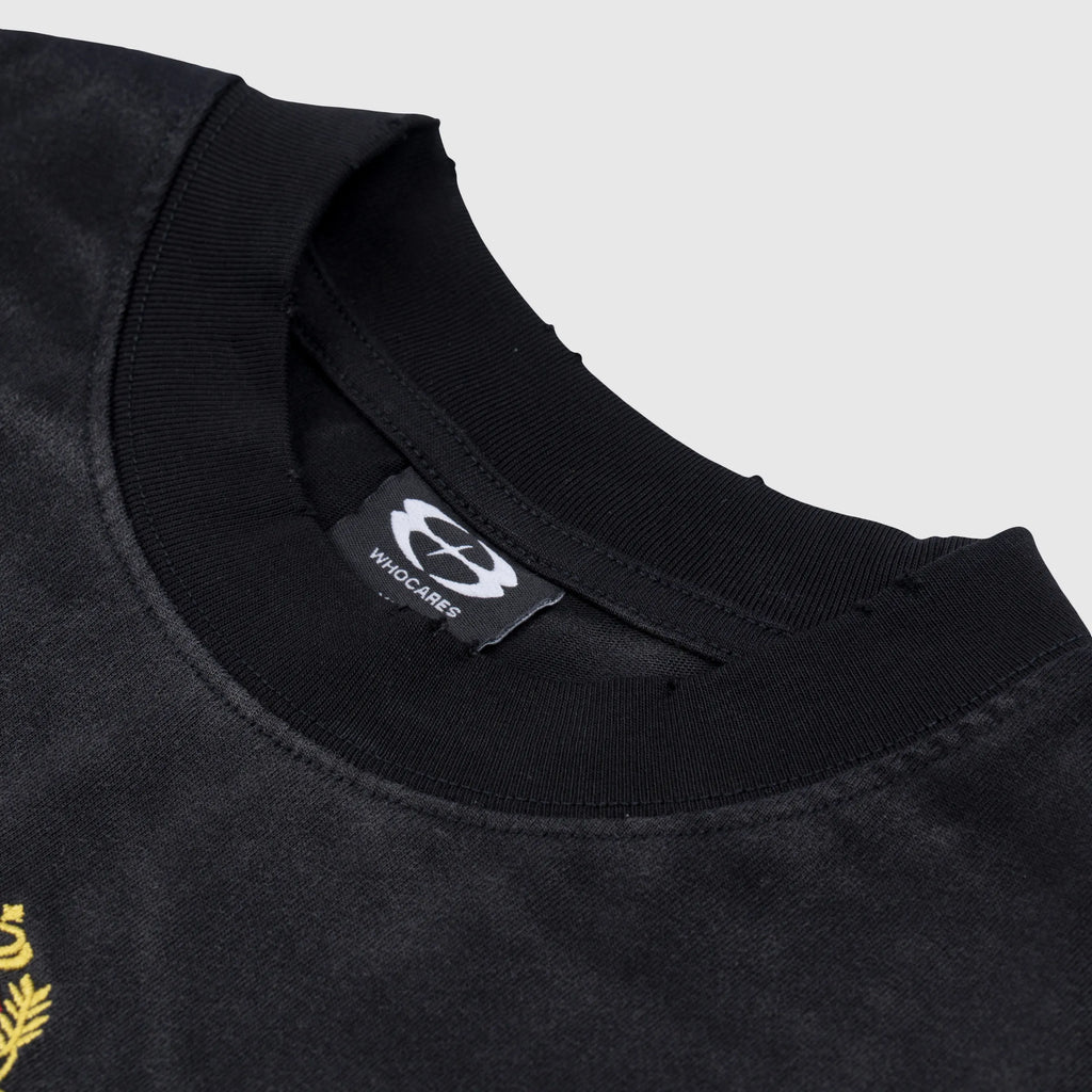 WHOCARES DOUBT PATCH TEE BLACK