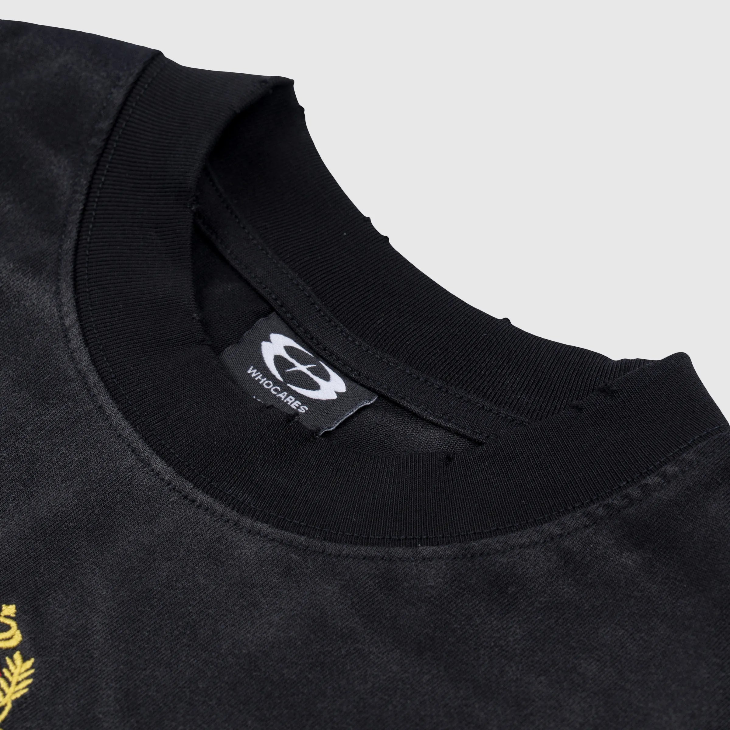 WHOCARES DOUBT PATCH TEE BLACK