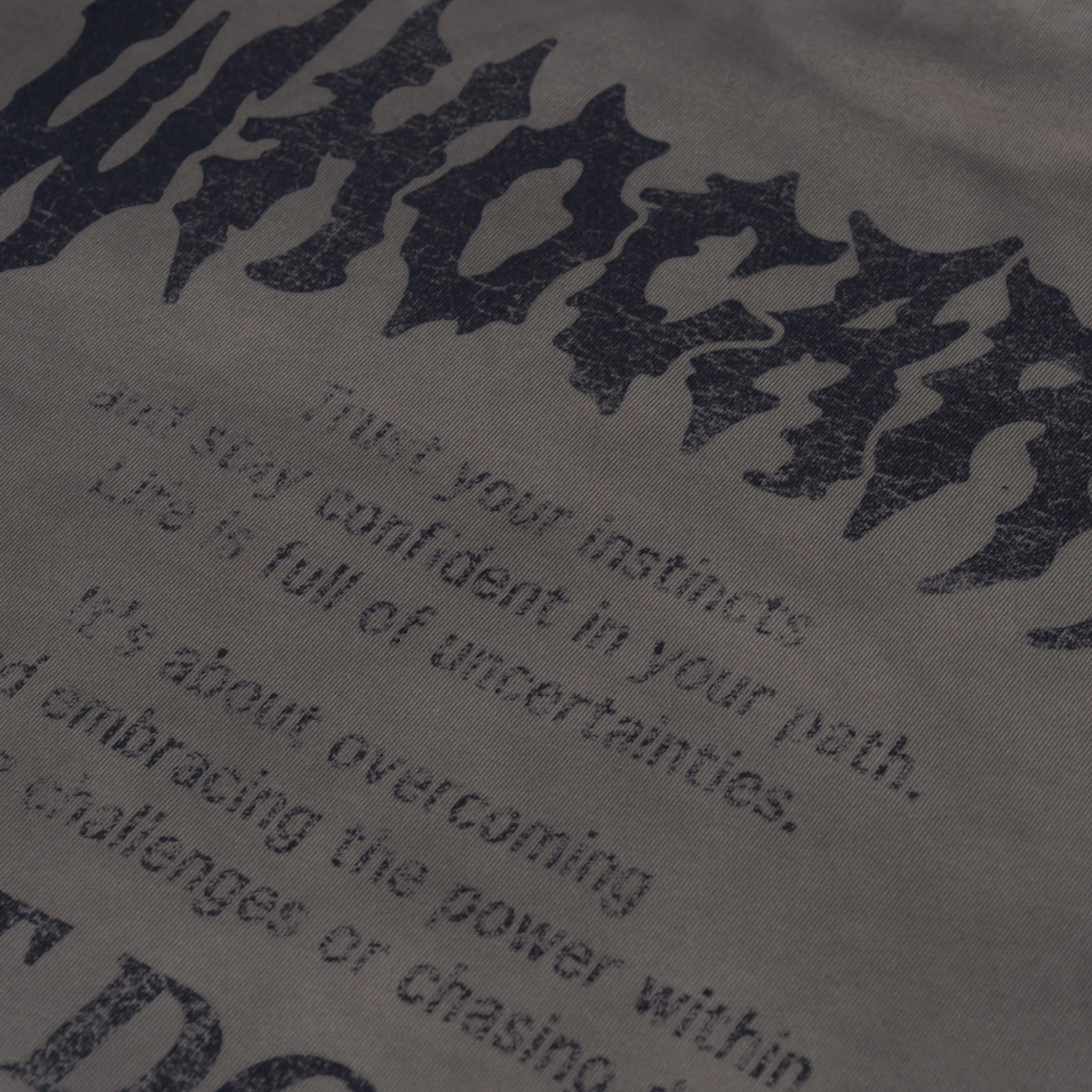 WHOCARES NO FEAR QUOTE TEE BROWN