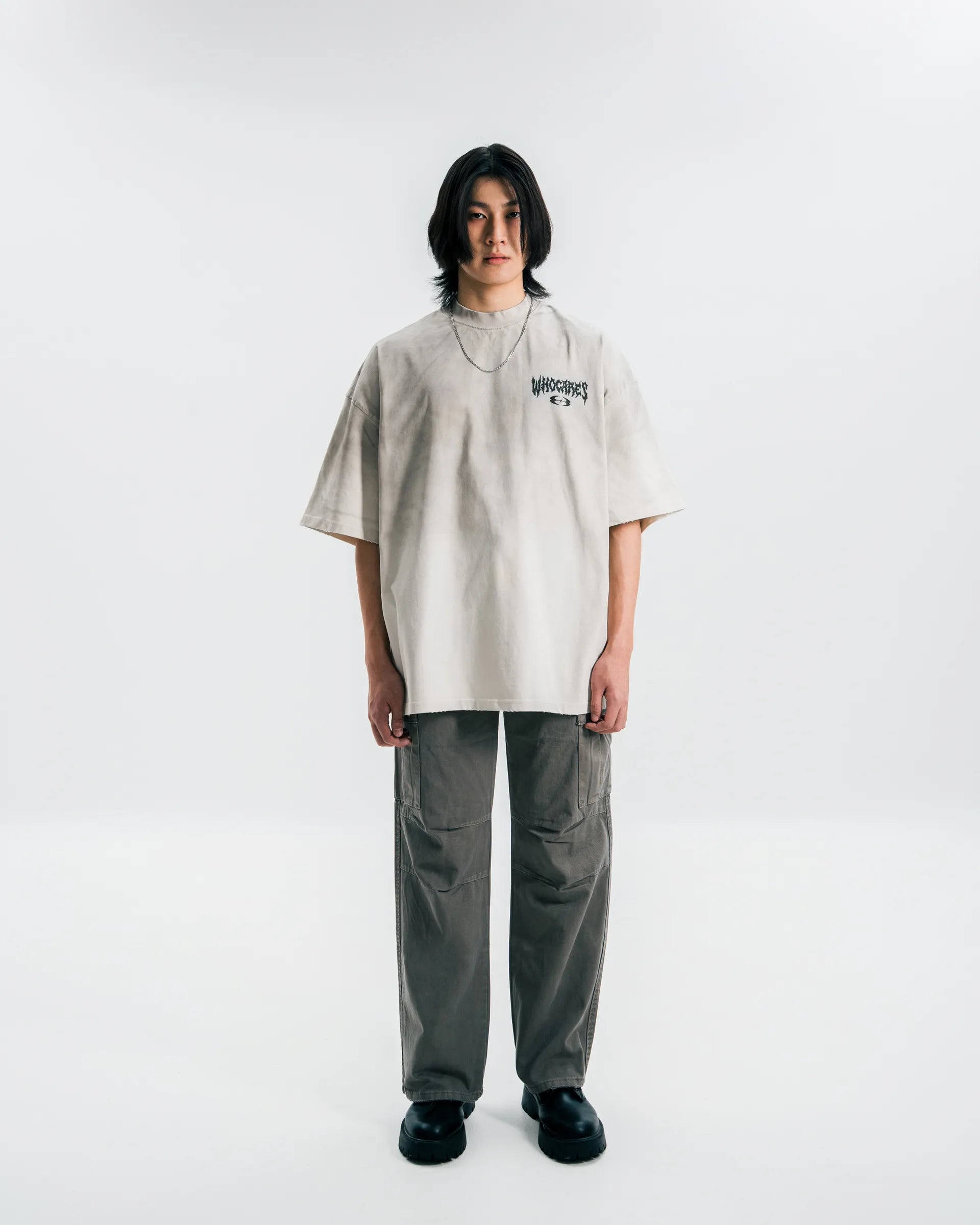 WHOCARES NO FEAR QUOTE TEE WHITE