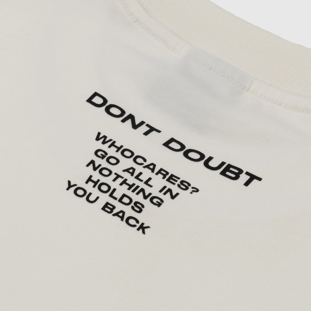 WHOCARES ALL IN EMBROIDERY TEE CREAM