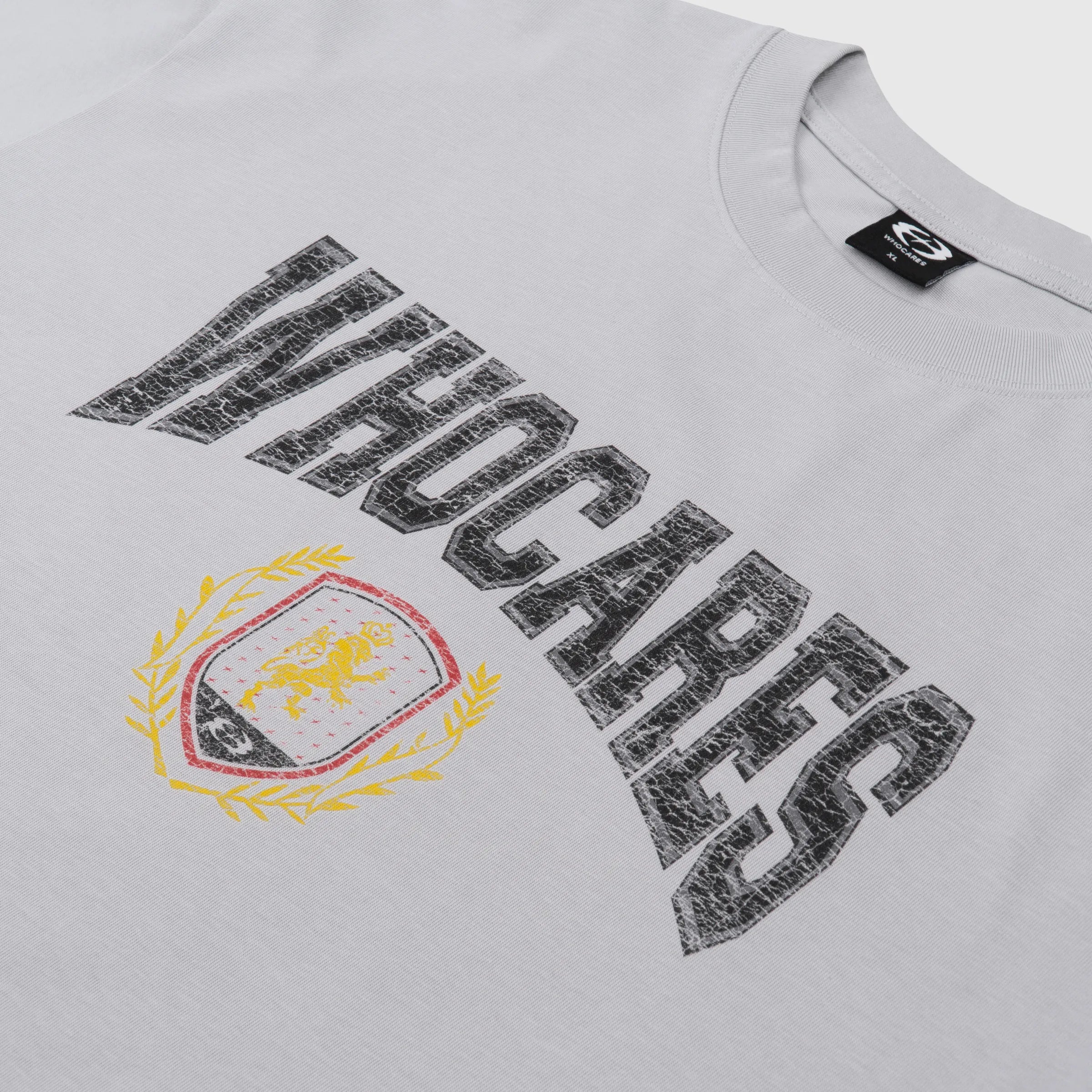 WHOCARES DD VARSITY TEE GREY