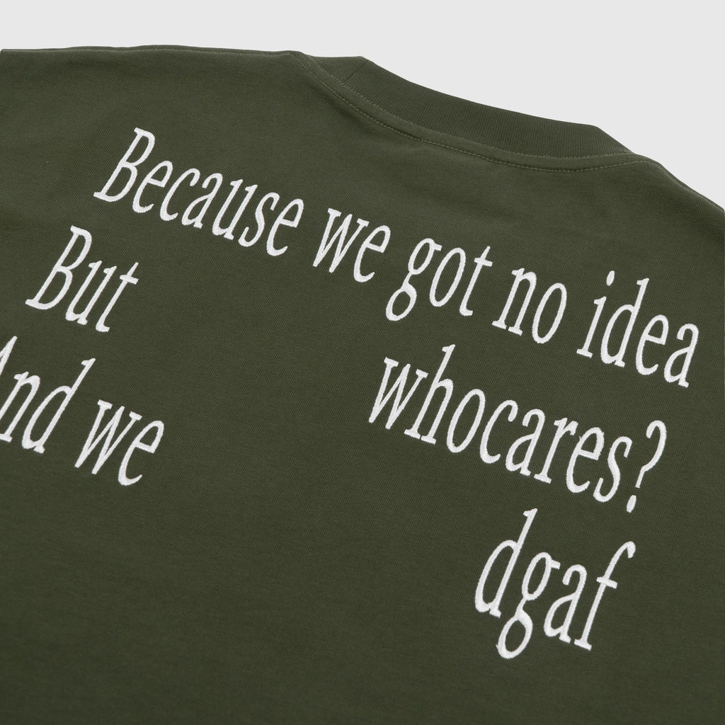 WHOCARES NO IDEA TEE GREEN