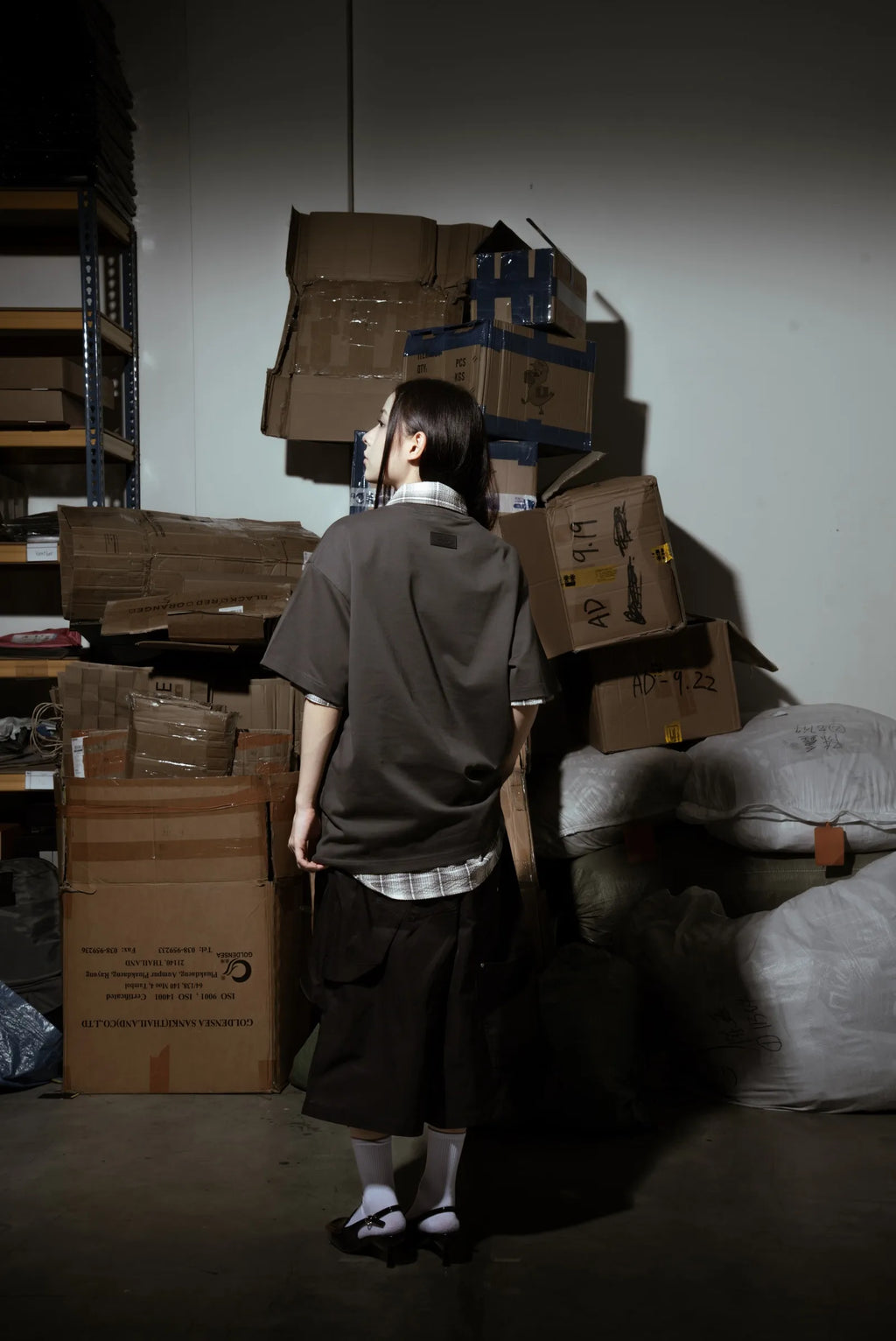 WHOCARES SMOKE LOGO TEE BLACK