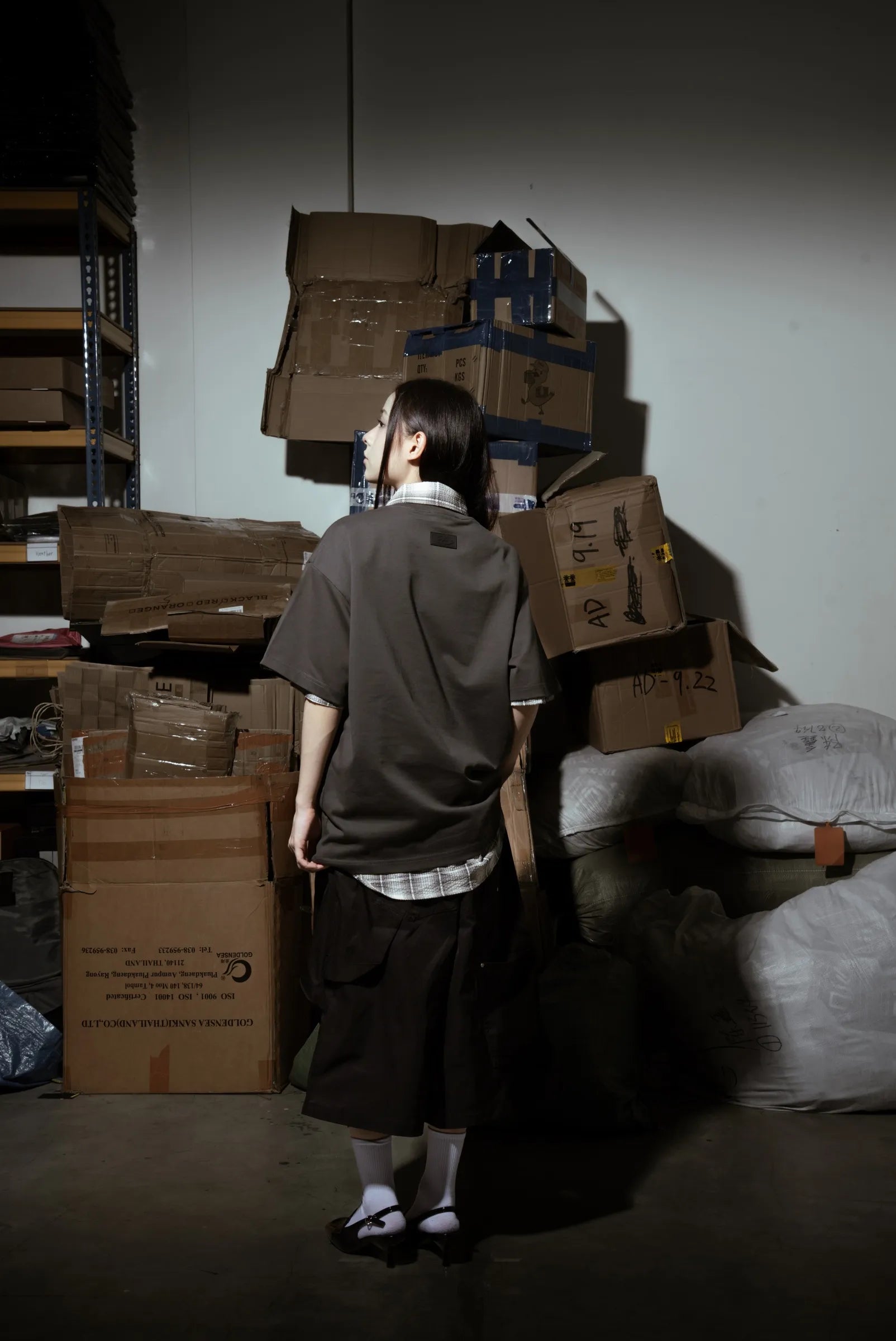 WHOCARES SMOKE LOGO TEE BLACK