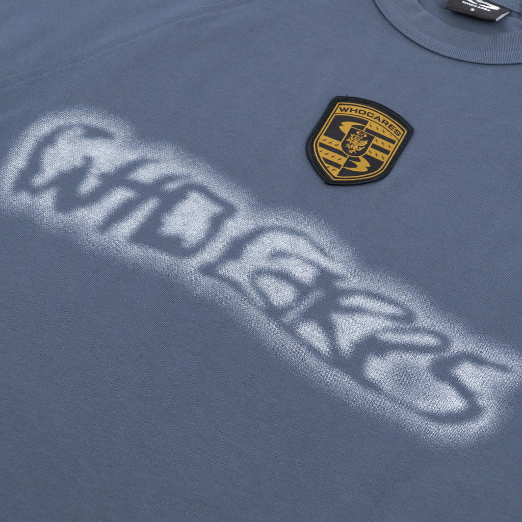WHOCARES DISTORTED TEE BLUE