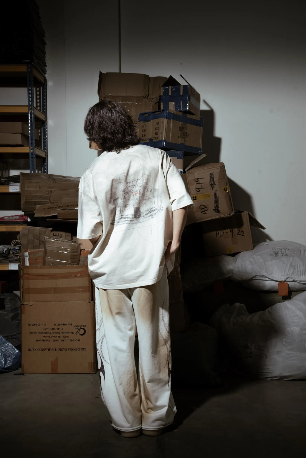 WHOCARES WASHED TURBO MODE TEE  WHITE