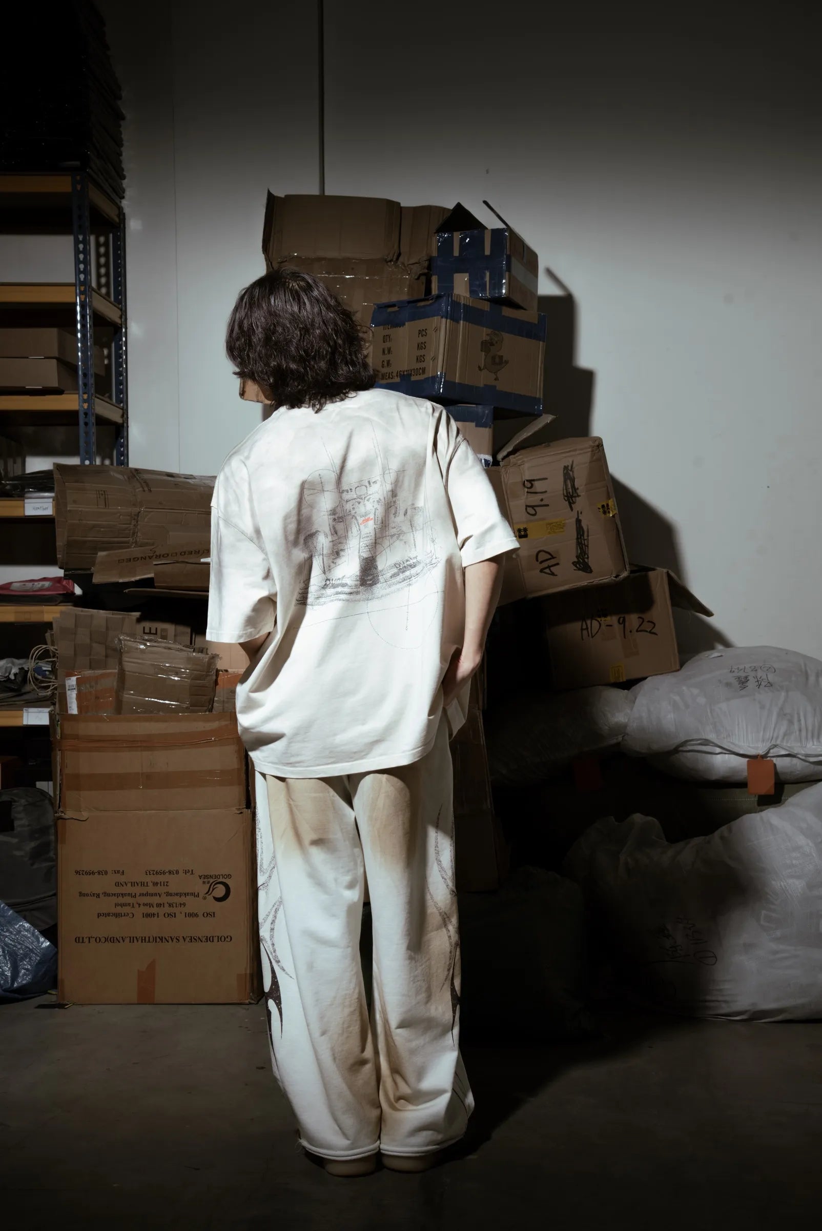 WHOCARES WASHED TURBO MODE TEE  WHITE