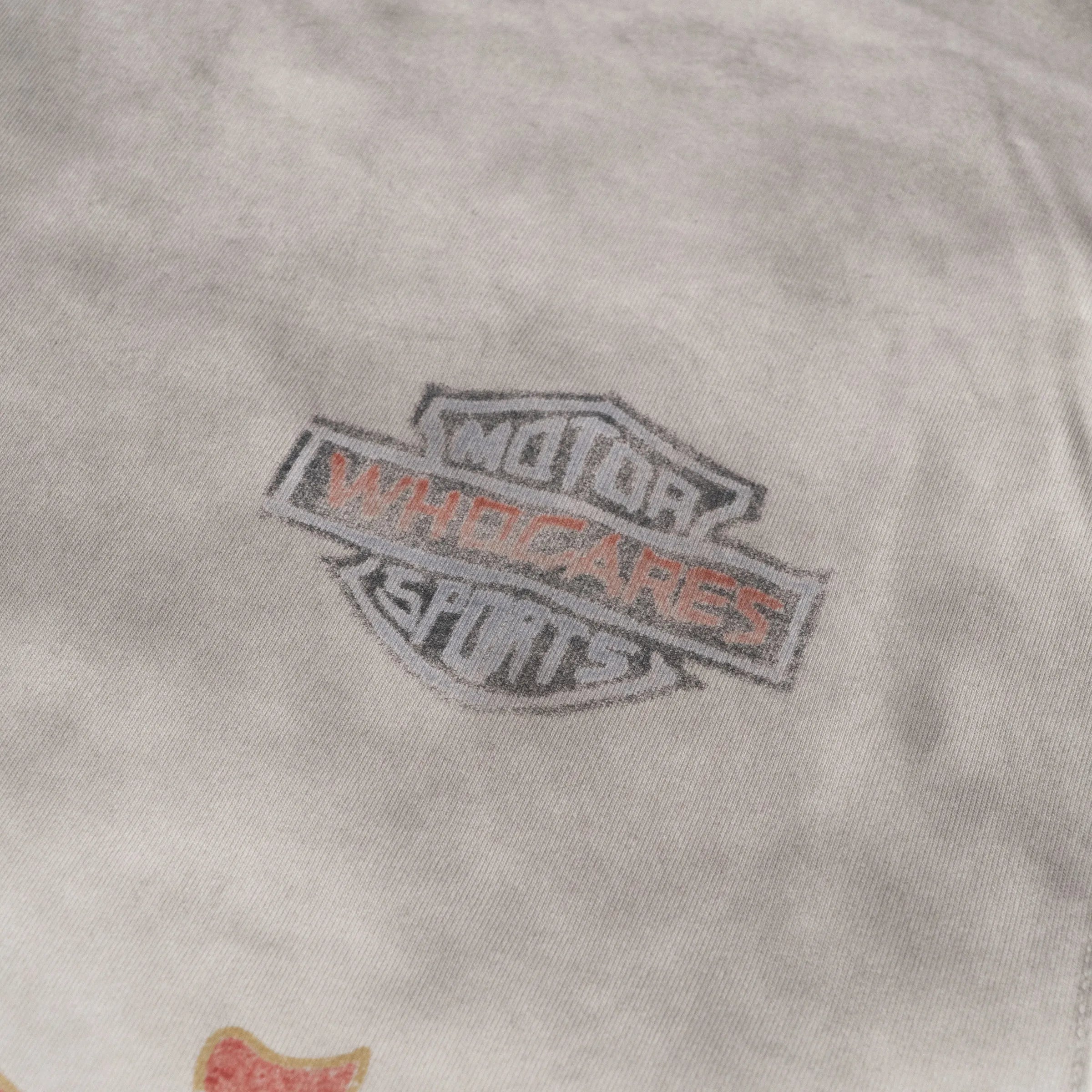 WHOCARES WASHED TURBO MODE TEE  WHITE