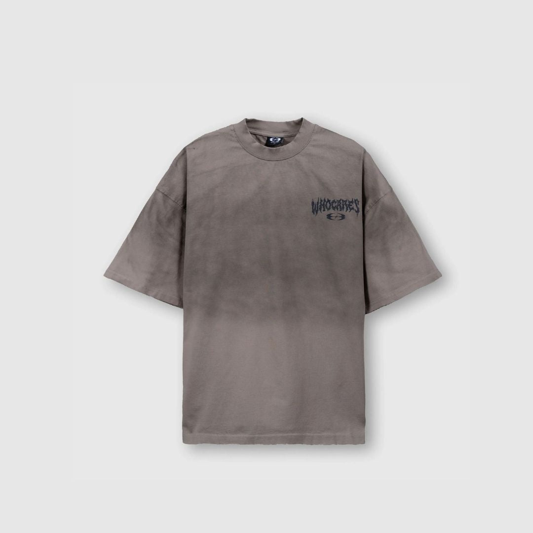 WHOCARES NO FEAR QUOTE TEE BROWN
