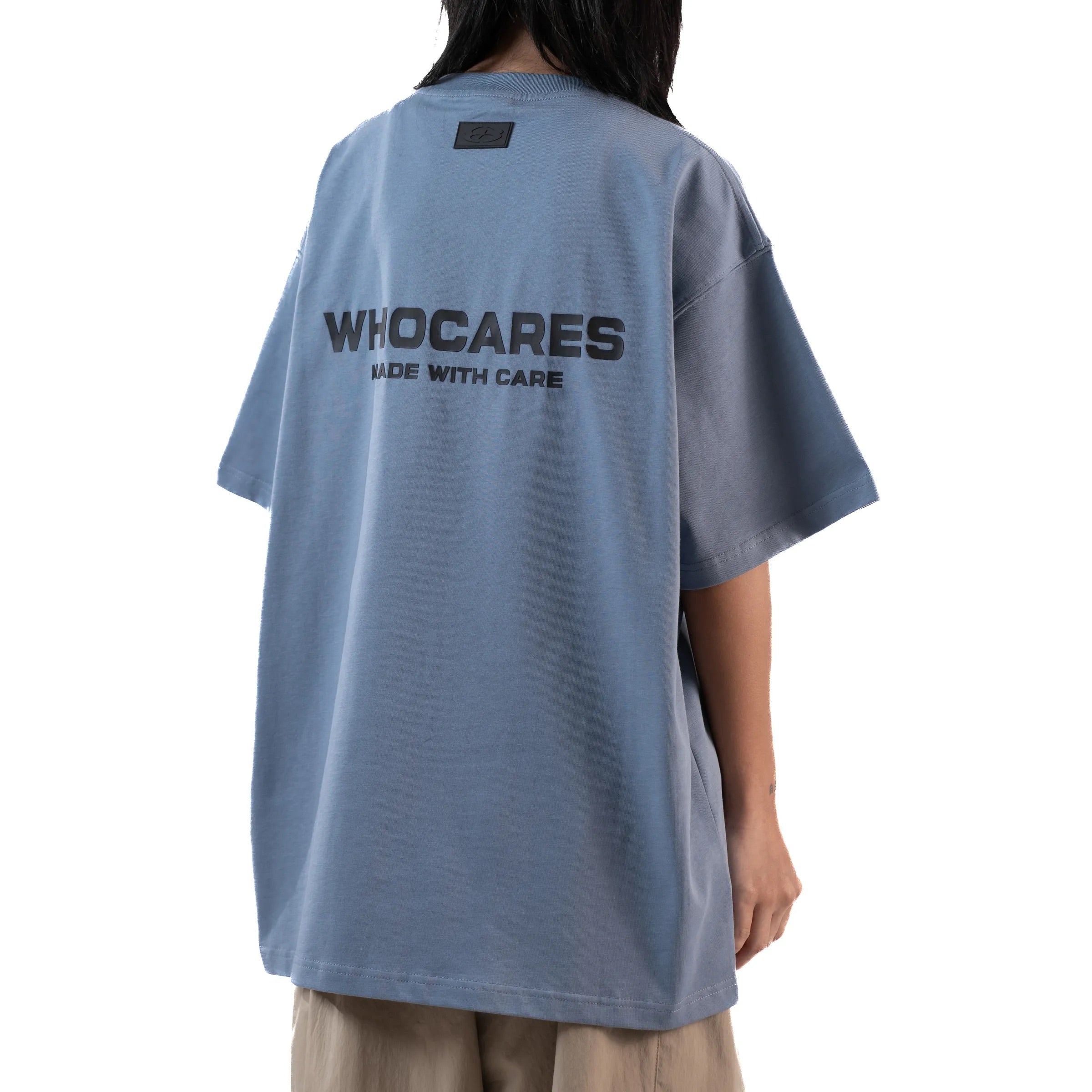WHOCARES LOGO TEE BLUE