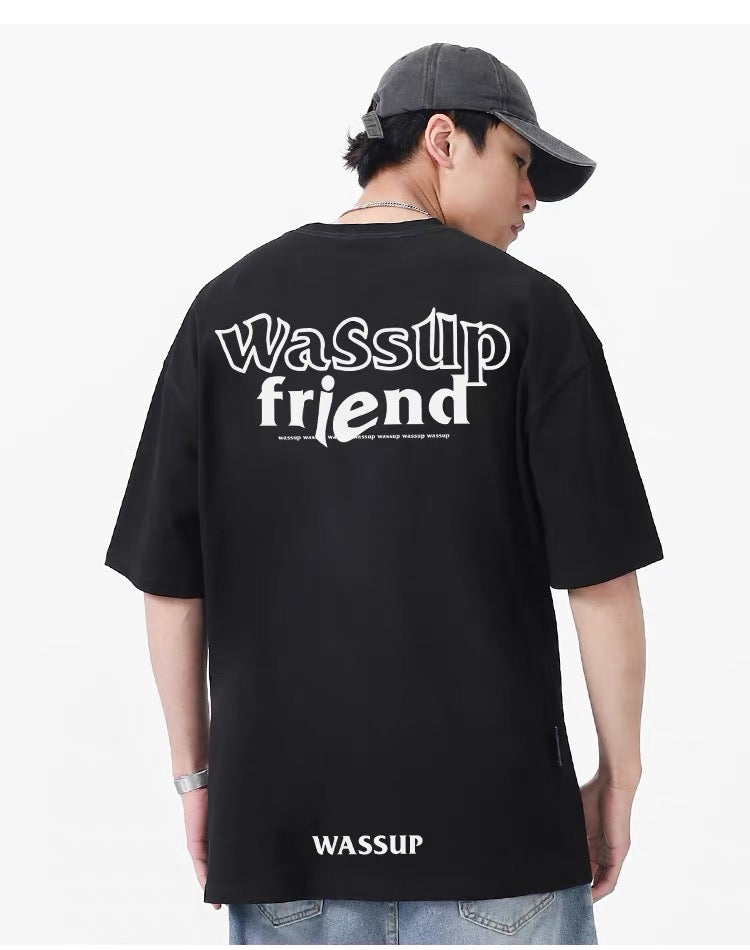 WASSUP FRIEND TEE BLACK
