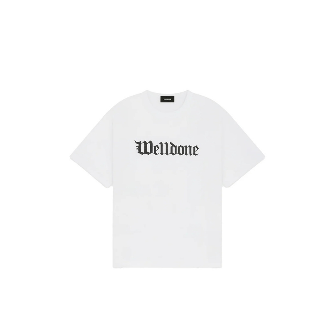 WE11DONE GOTHIC TEE WHITE